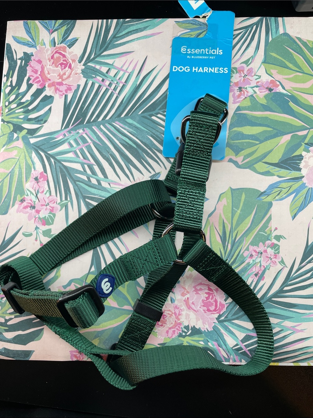 Essentials Dark Green Dog Harness